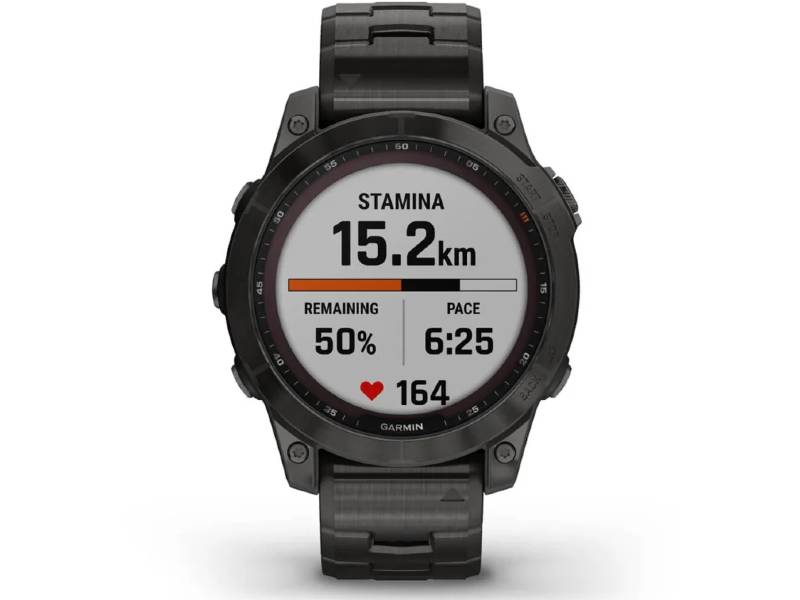 SMARTWATCH FENIX 7 SOLAR EDITION TITANIUM CARBON GREY GARMIN 010-02540-39